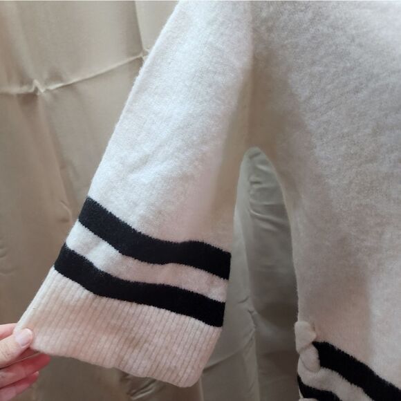 Anthropologie COA White and Black Striped Sweater Dress Size Small (COA sz 1) - Picture 3 of 9